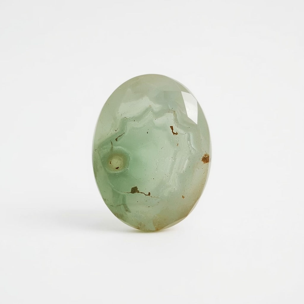 Moss Agate 1PC Tiny 3x5 MM Oval Faceted Green High-Quality Semi Precious Loose Gems