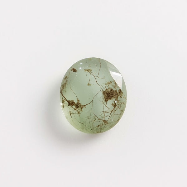 Moss Agate 1PC Tiny 4x6 MM Oval Faceted Green Natural Semi Precious Loose Gemstone