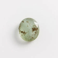 Moss Agate 1PC Tiny 4x6 MM Oval Faceted Green Natural Semi Precious Loose Gemstone