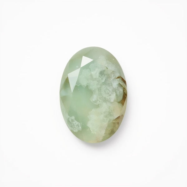 Moss Agate 1PC Tiny 5x7 MM Oval Faceted Green Genuine Semi Precious Loose Gemstones