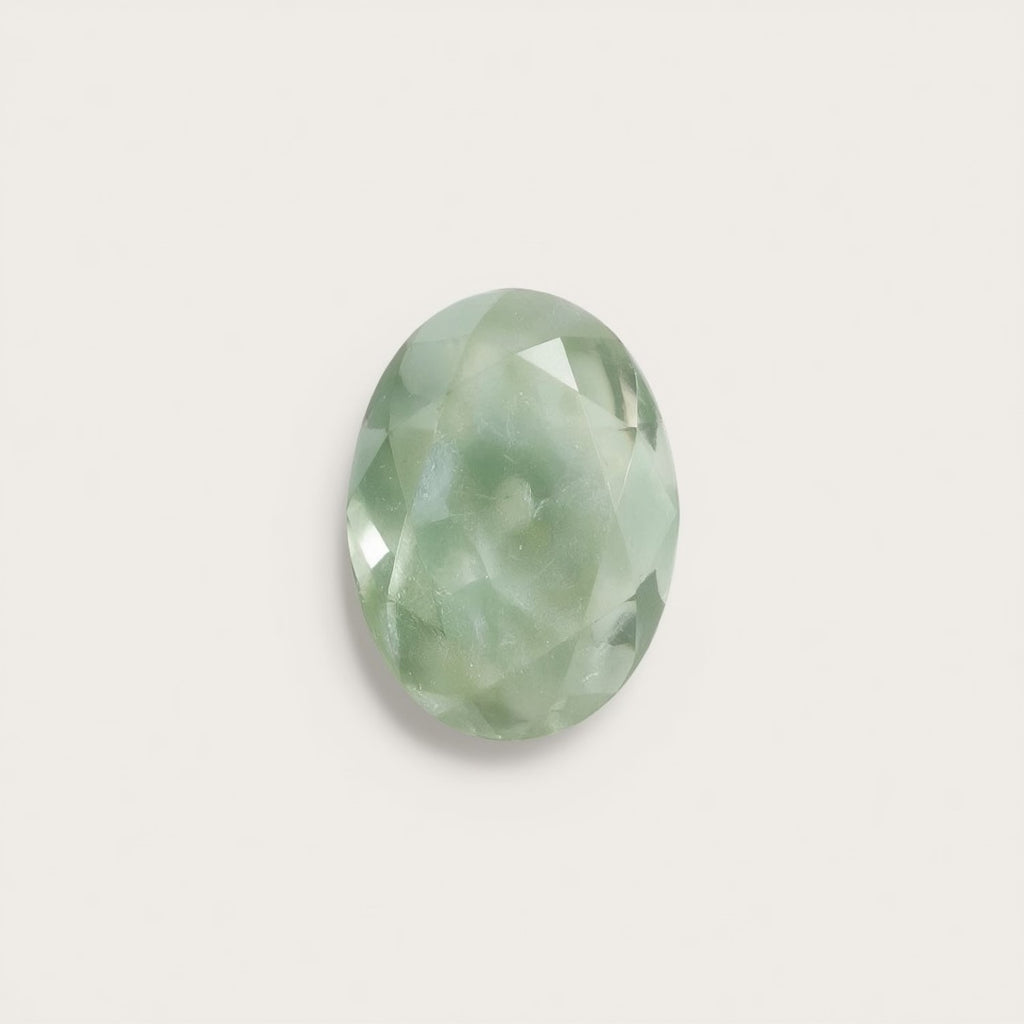 Moss Agate 1PC Tiny 5x7 MM Oval Faceted Green Genuine Semi Precious Loose Gemstones