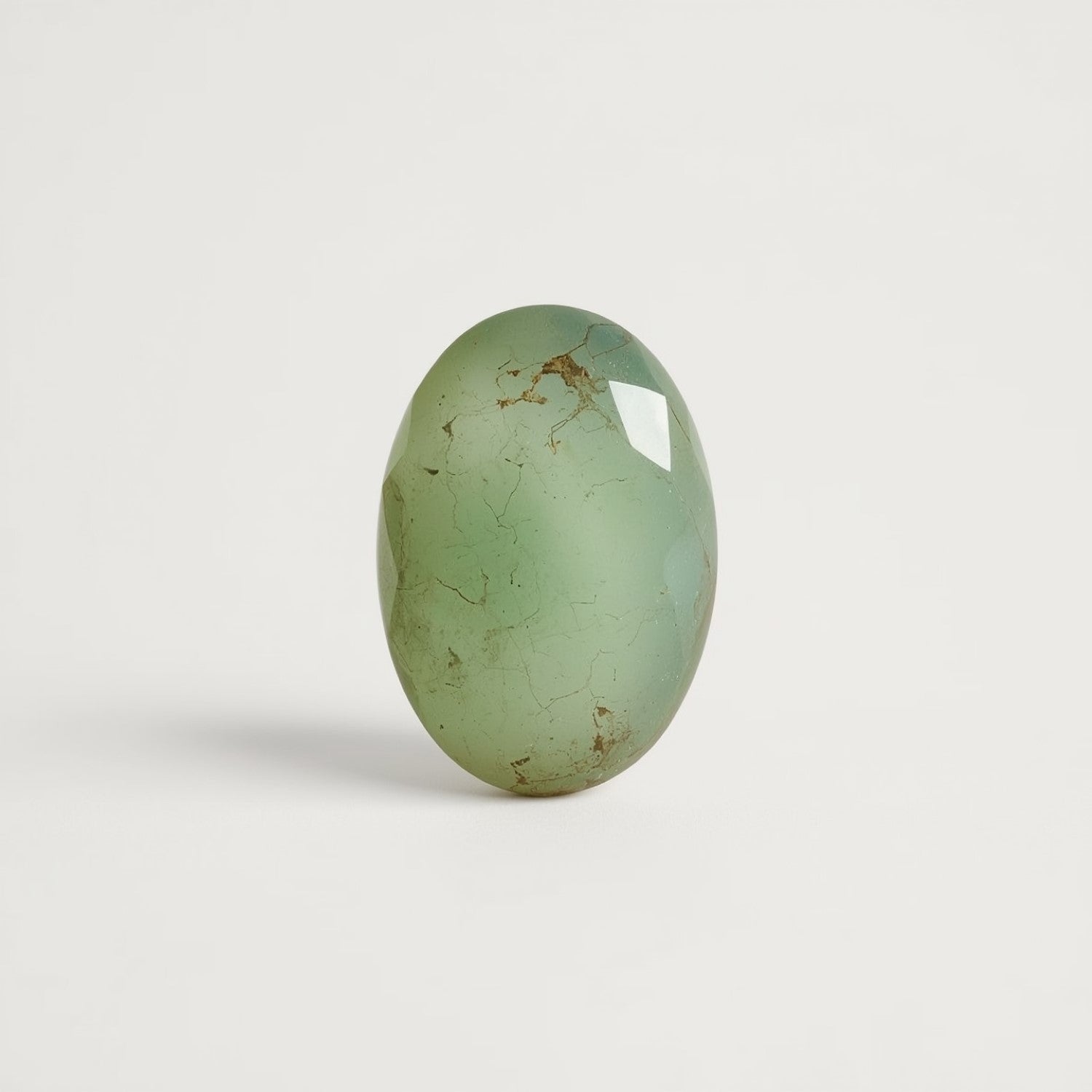 Moss Agate 1PC Small 6x8 MM Oval Faceted Green Superior Semi Precious Gems