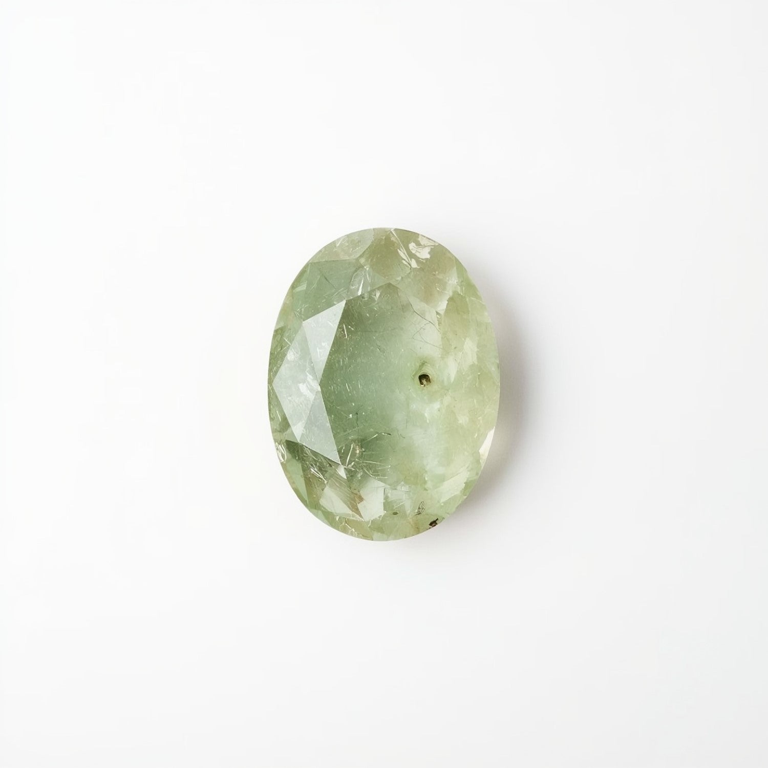 Moss Agate 1PC Small 6x9 MM Oval Faceted Green Pure Semi Precious Loose Gems