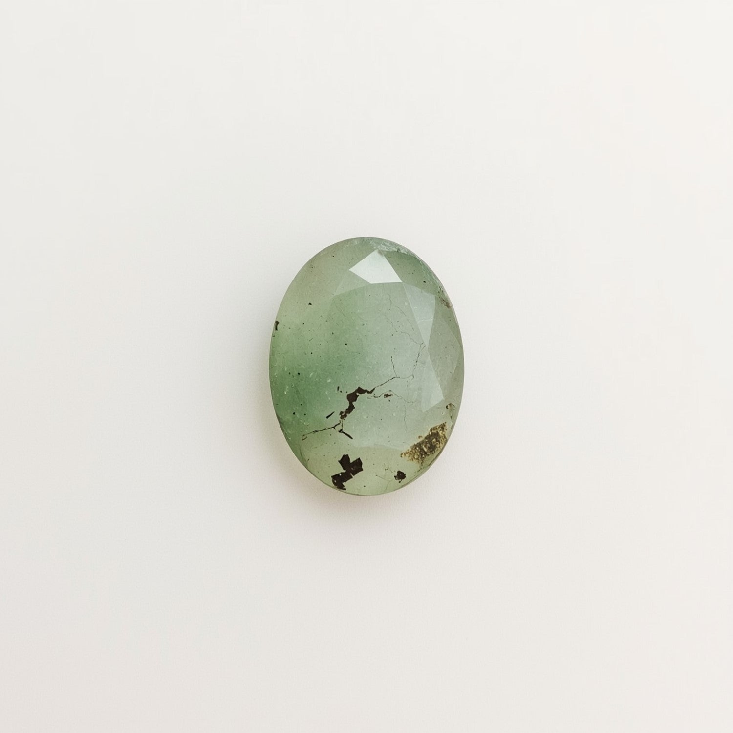 Moss Agate 1PC Medium 7x10 MM Oval Faceted Green Brilliant Semi Precious Loose Gemstones