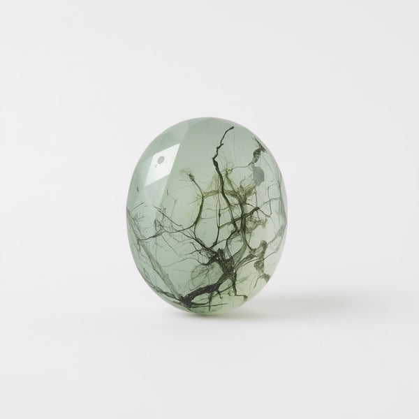 Moss Agate 1PC Small 7x9 MM Oval Faceted Green Fiery Semi Precious Loose Gemstone