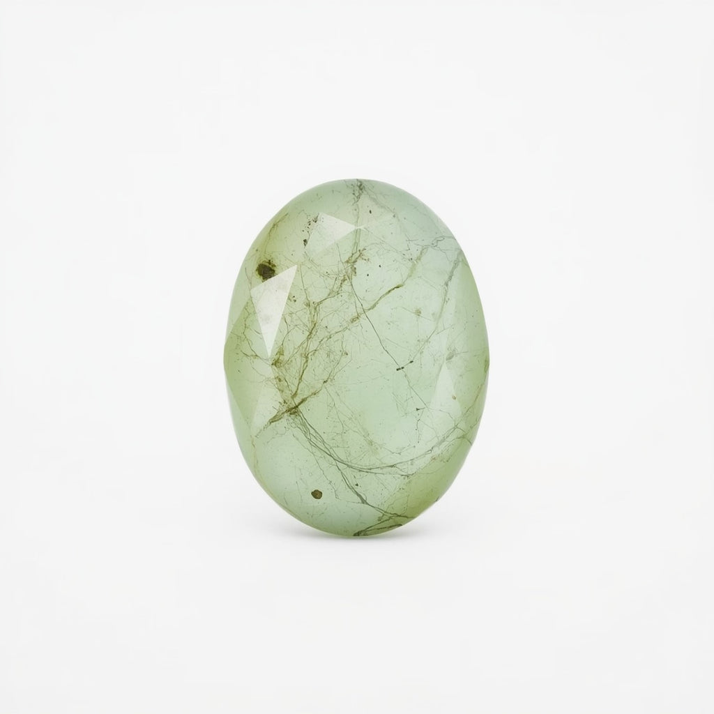 Moss Agate 1PC Medium 8x10 MM Oval Faceted Green Sparkling Semi Precious Gems