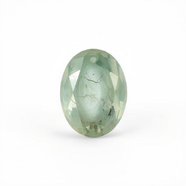 Moss Agate 1PC Medium 8x10 MM Oval Faceted Green Sparkling Semi Precious Gems