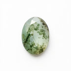 Moss Agate 1PC Large 8x12 MM Oval Faceted Green Splendid Semi Precious Loose Gemstone