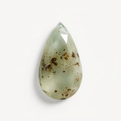 Moss Agate 1PC Chunky 13x18 MM Pear Faceted Green Splendid Semi Precious Gems