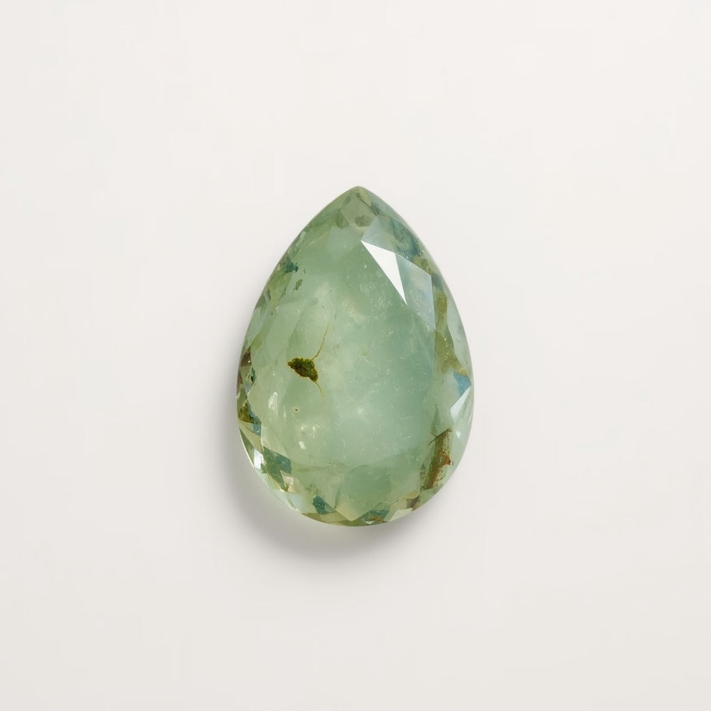 Moss Agate 1PC Tiny 3x5 MM Pear Faceted Green Luster Semi Precious Loose Gemstones