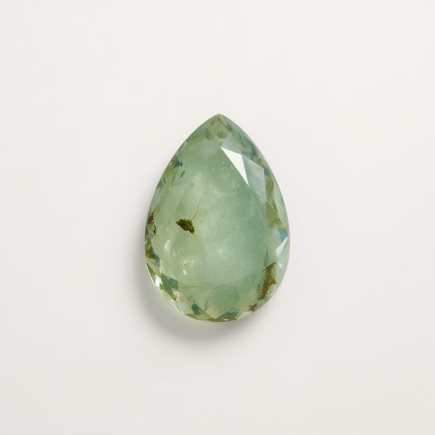 Moss Agate 1PC Tiny 3x5 MM Pear Faceted Green Luster Semi Precious Loose Gemstones