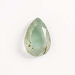 Moss Agate 1PC Tiny 4x6 MM Pear Faceted Green Lustrous Semi Precious Gems