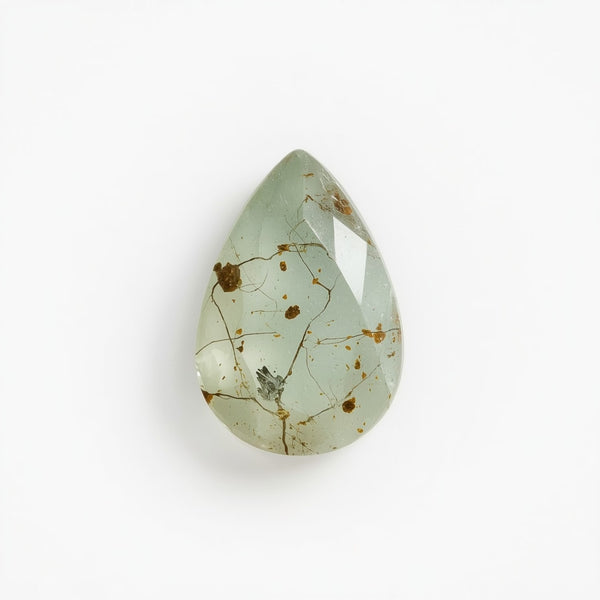 Moss Agate 1PC Tiny 4x6 MM Pear Faceted Green Lustrous Semi Precious Gems