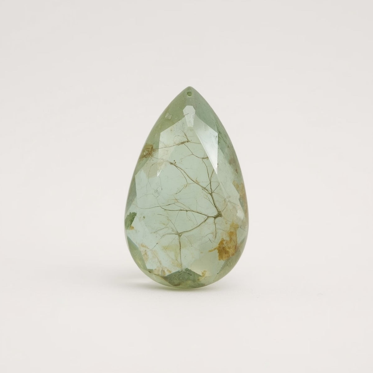 Moss Agate 1PC Tiny 5x7 MM Pear Faceted Green Shine Semi Precious Loose Gems