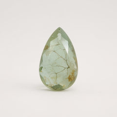 Moss Agate 1PC Tiny 5x7 MM Pear Faceted Green Shine Semi Precious Loose Gems