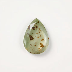 Moss Agate 1PC Small 6x8 MM Pear Faceted Green Fine Semi Precious Loose Gemstone