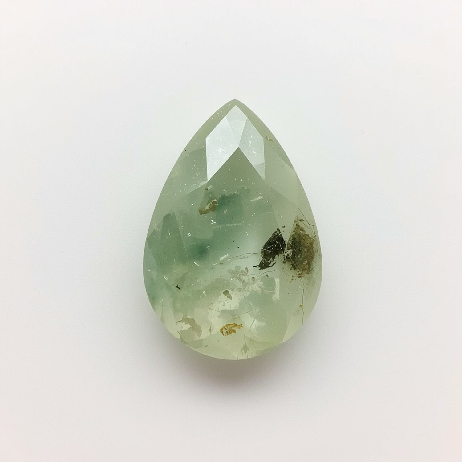 Moss Agate 1PC Medium 7x10 MM Pear Faceted Green Genuine Semi Precious Loose Gems Второстепенное изображение товара