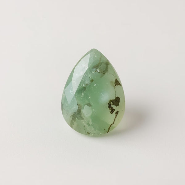 Moss Agate 1PC Large 9x11 MM Pear Faceted Green Pure Semi Precious Loose Gemstones