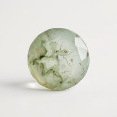 Moss Agate 1PC Large 10x10 MM Round Faceted Green Shine Semi Precious Loose Gems