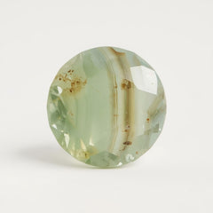 Moss Agate 1PC Chunky 14x14 MM Round Faceted Green Genuine Semi Precious Loose Gems