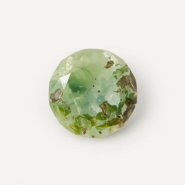 Moss Agate 1PC Chunky 14x14 MM Round Faceted Green Genuine Semi Precious Loose Gems