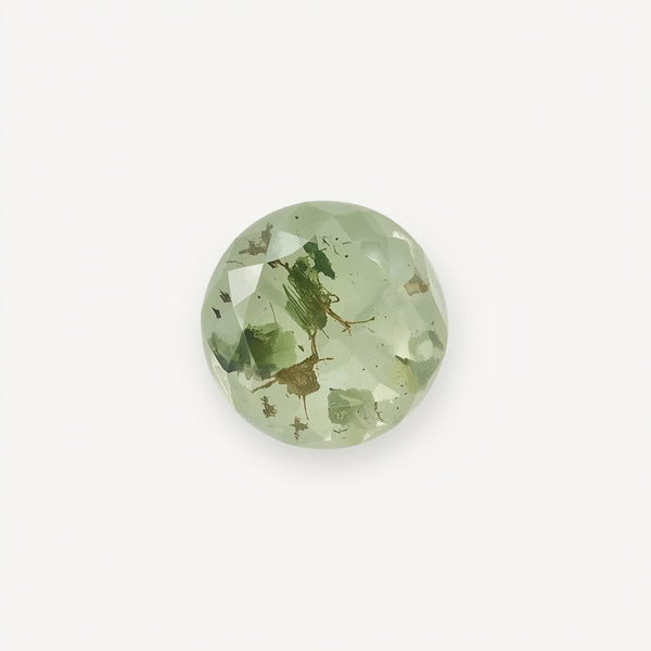 Moss Agate 1PC Tiny 6x6 MM Round Faceted Green Polished Semi Precious Loose Gems