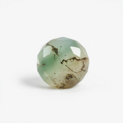 Moss Agate 1PC Tiny 6x6 MM Round Faceted Green Polished Semi Precious Loose Gems