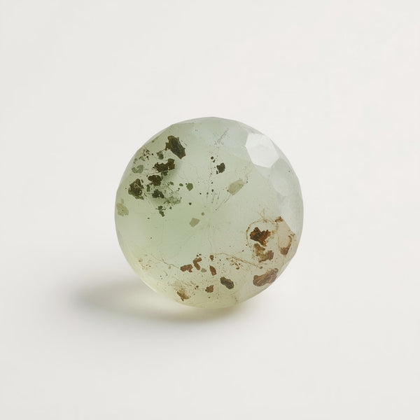Moss Agate 1PC Small 7x7 MM Round Faceted Green Splendid Semi Precious Loose Gemstone
