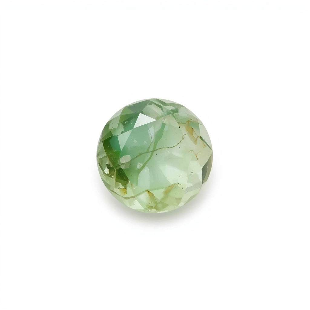 Moss Agate 1PC Medium 9x9 MM Round Faceted Green Lustrous Semi Precious Gems