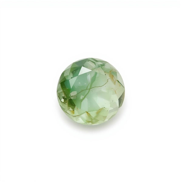Moss Agate 1PC Medium 9x9 MM Round Faceted Green Lustrous Semi Precious Gems