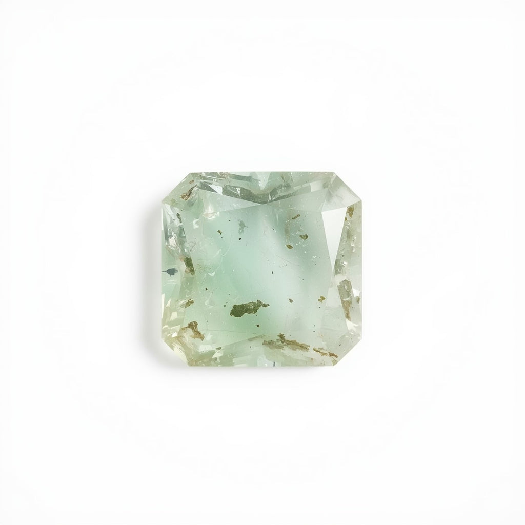 Moss Agate 1PC Large 10x10 MM Square Faceted Green Shine Semi Precious Loose Gems