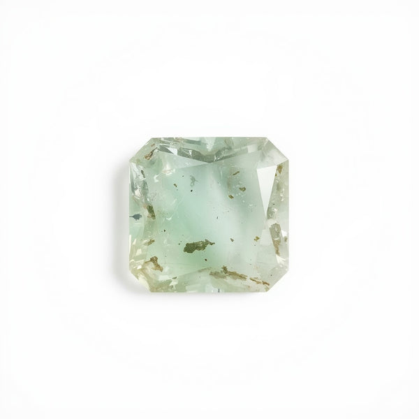 Moss Agate 1PC Large 10x10 MM Square Faceted Green Shine Semi Precious Loose Gems