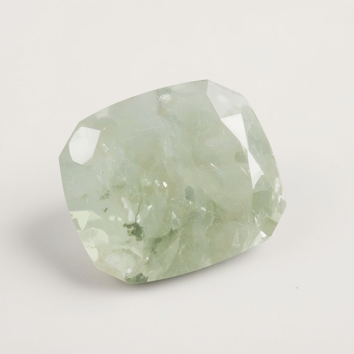 Moss Agate 1PC Large 12x12 MM Square Faceted Green High-Quality Semi Precious Loose Gemstones Secundaire afbeelding