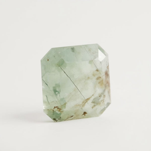 Moss Agate 1PC Chunky 14x14 MM Square Faceted Green Genuine Semi Precious Loose Gems