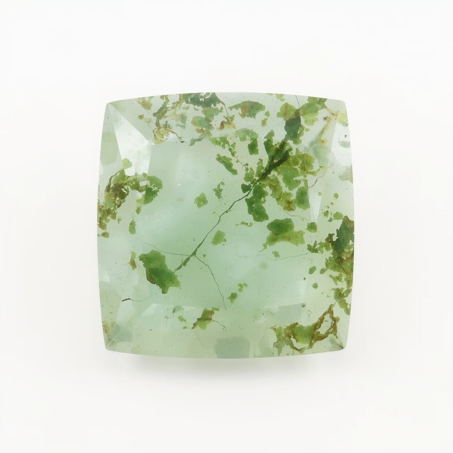 Moss Agate 1PC Chunky 16x16 MM Square Faceted Green Pure Semi Precious Loose Gemstones