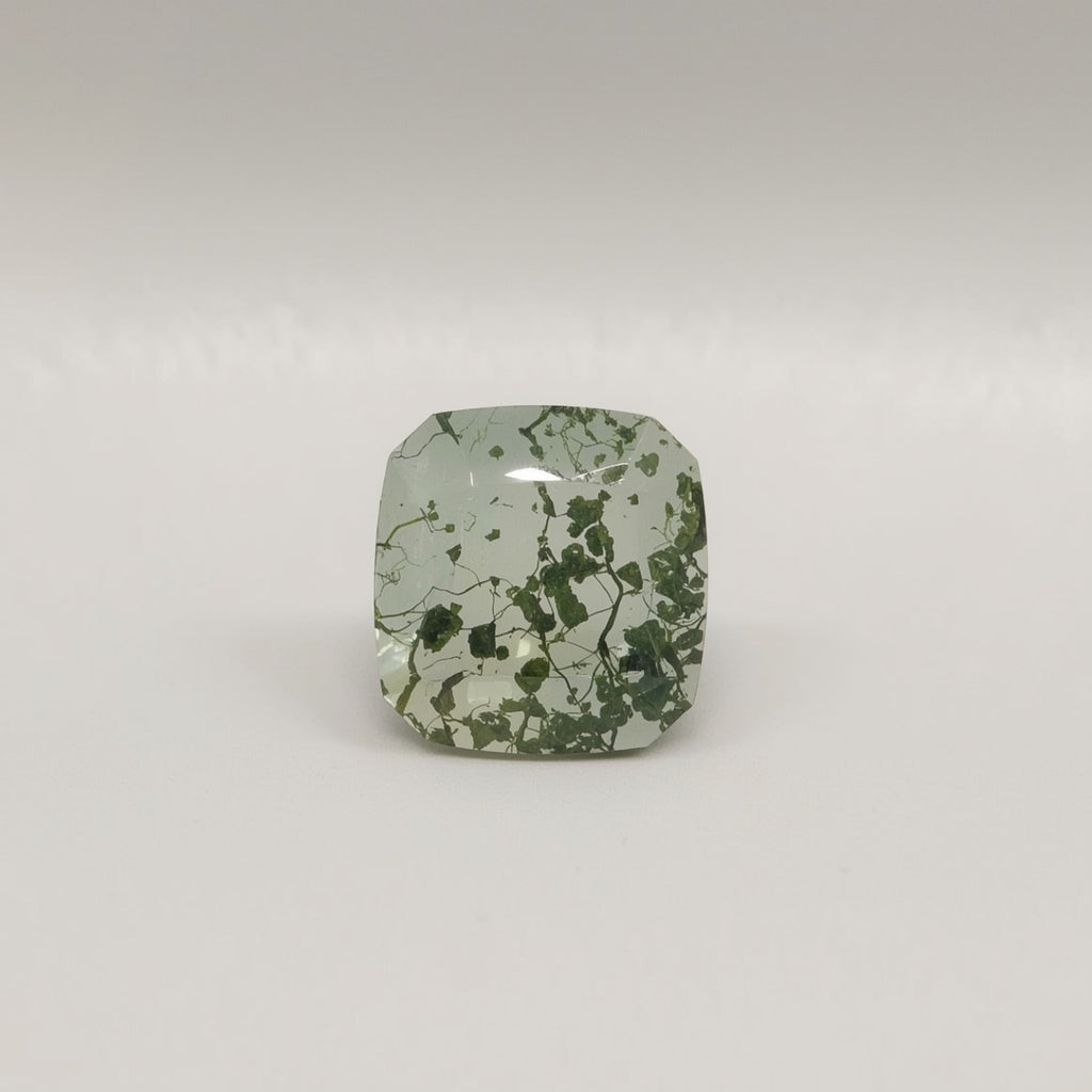 Moss Agate 10PC Tiny 3x3 MM Square Faceted Green Fiery Semi Precious Loose Gemstone