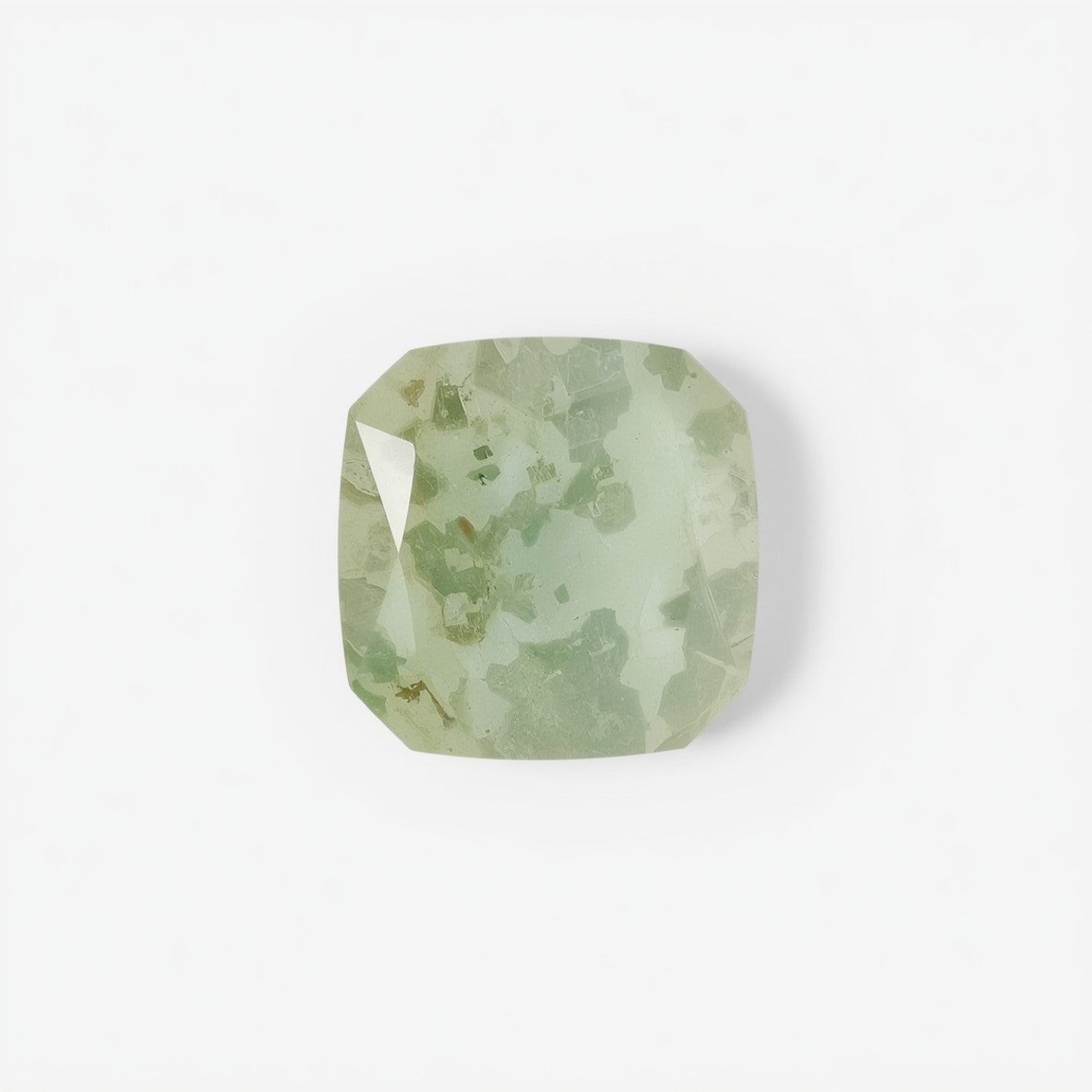 Moss Agate 10PC Tiny 4x4 MM Square Faceted Green Brilliant Semi Precious Loose Gemstones メイン画像