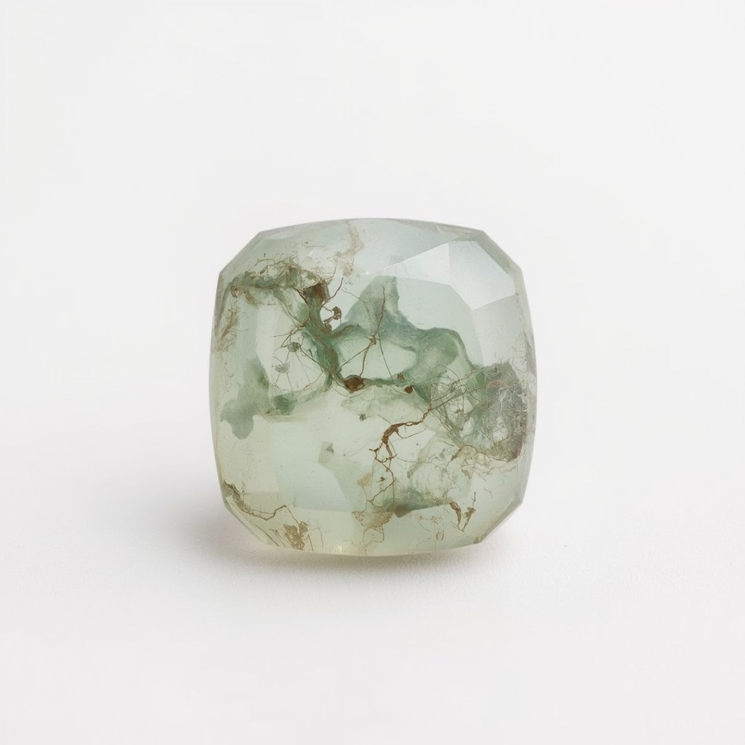 Moss Agate 10PC Tiny 4x4 MM Square Faceted Green Brilliant Semi Precious Loose Gemstones