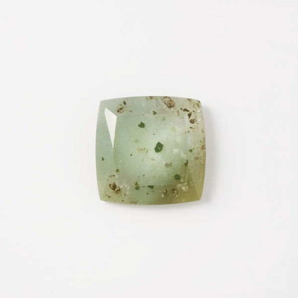Moss Agate 1PC Tiny 5x5 MM Square Faceted Green Sparkling Semi Precious Gems