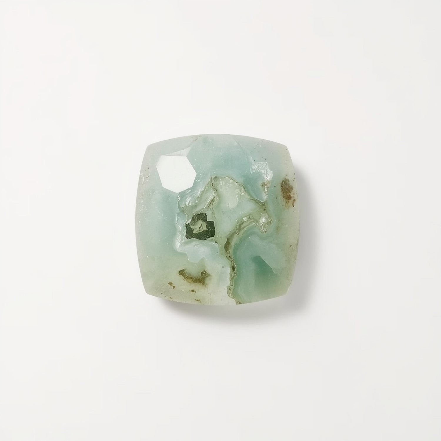 Moss Agate 1PC Small 8x8 MM Square Faceted Green Luster Semi Precious Loose Gemstones Imagen principal del producto