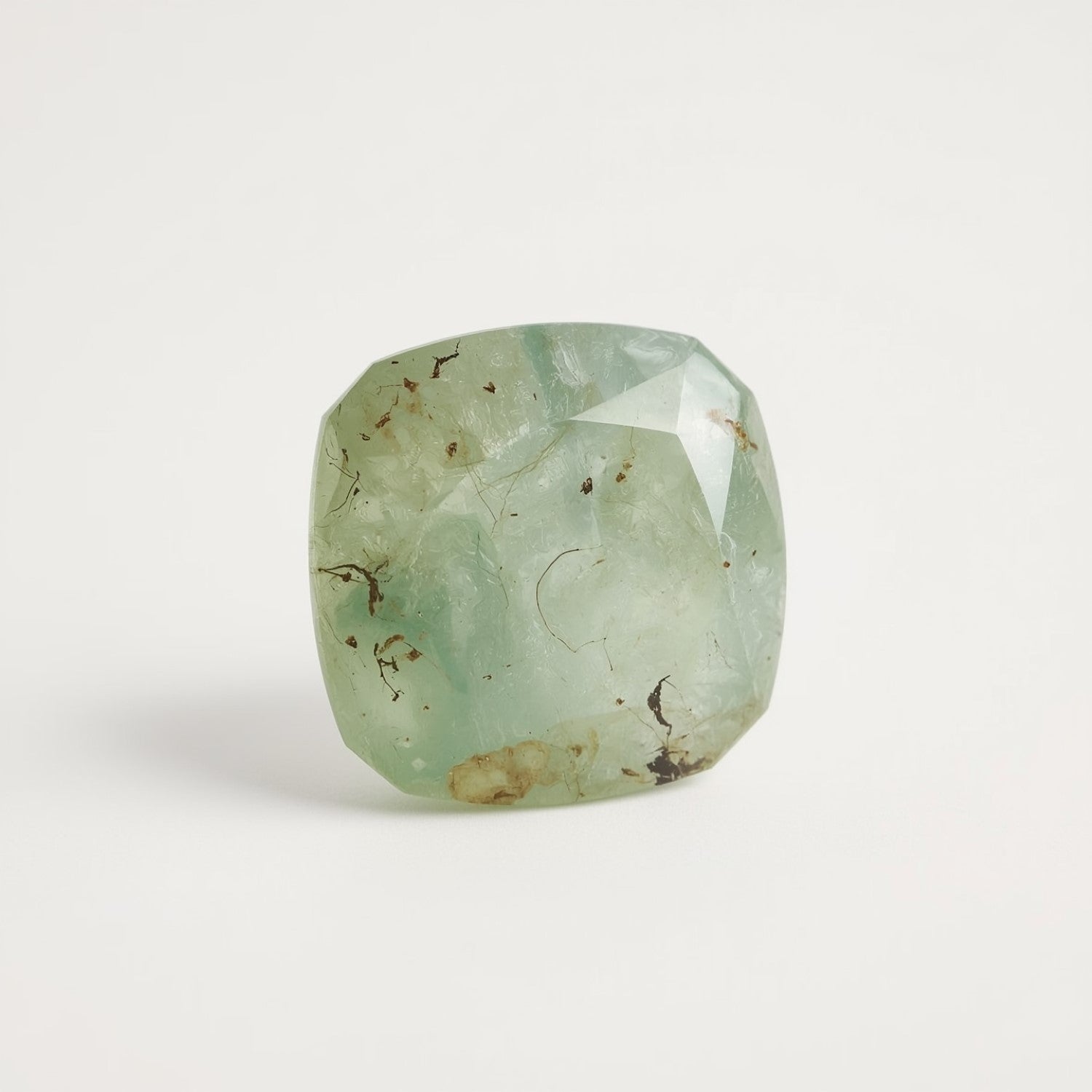 Moss Agate 1PC Small 8x8 MM Square Faceted Green Luster Semi Precious Loose Gemstones Imagen secundaria del producto