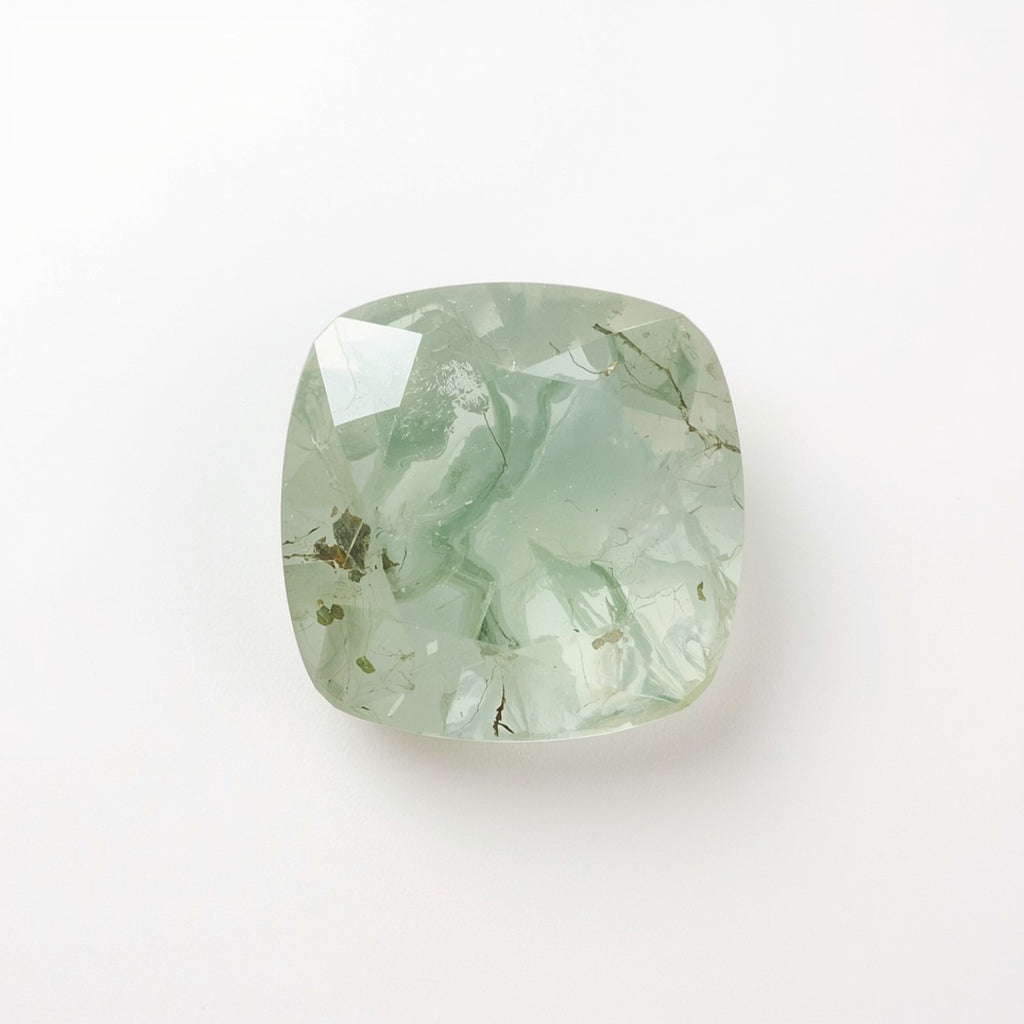 Moss Agate 1PC Medium 9x9 MM Square Faceted Green Lustrous Semi Precious Gems