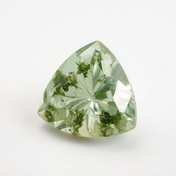 Moss Agate 1PC Large 10x10 MM Triangle Faceted Green Shine Semi Precious Loose Gems
