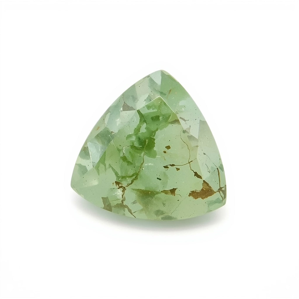 Moss Agate 1PC Chunky 13x13 MM Triangle Faceted Green Natural Semi Precious Gems