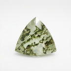 Moss Agate 1PC Chunky 14x14 MM Triangle Faceted Green Genuine Semi Precious Loose Gems