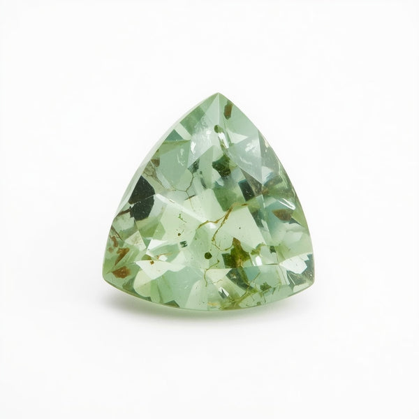 Moss Agate 1PC Chunky 15x15 MM Triangle Faceted Green Superior Semi Precious Loose Gemstone