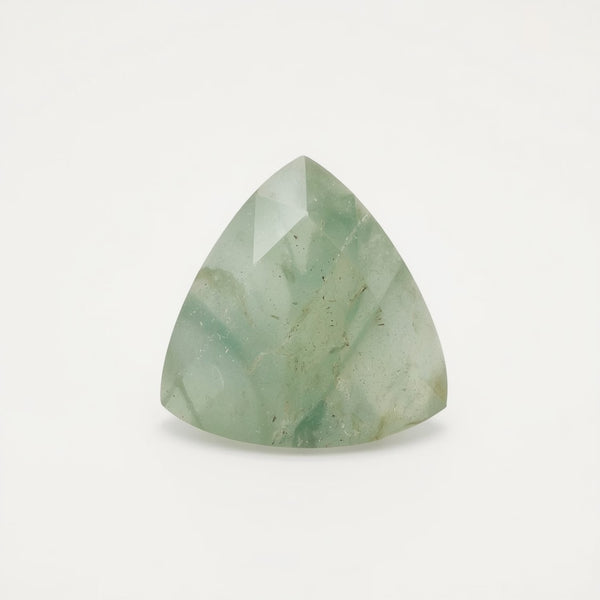 Moss Agate 1PC Chunky 15x15 MM Triangle Faceted Green Superior Semi Precious Loose Gemstone