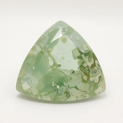 Moss Agate 1PC Chunky 16x16 MM Triangle Faceted Green Pure Semi Precious Loose Gemstones