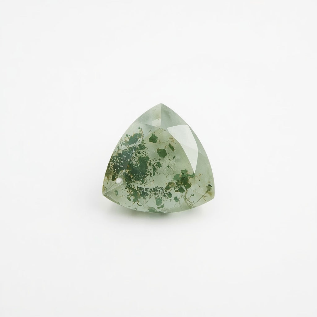 Moss Agate 10PC Tiny 3x3 MM Triangle Faceted Green Fiery Semi Precious Loose Gemstone
