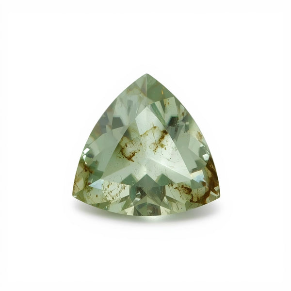 Moss Agate 1PC Medium 9x9 MM Triangle Faceted Green Lustrous Semi Precious Gems